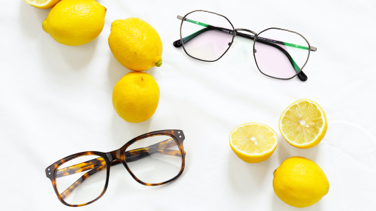 Brille mit Zitronen